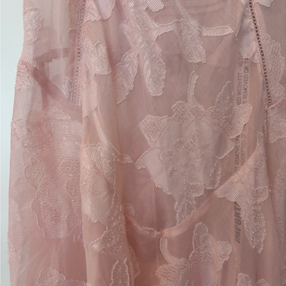 House of CB Seren Blush Sheer Lace-Up Back Gown - Picture 5 of 6